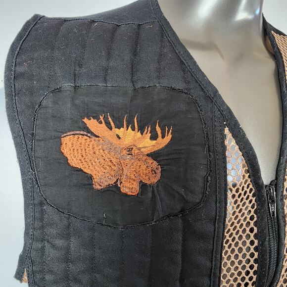 Bob Allen Moose Embroidered Mesh Shooting Vest | Men's XL - Picture 4 of 12